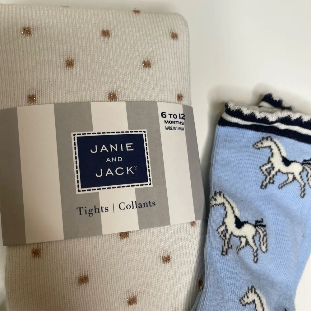 Janie And Jack sick and tights bundle